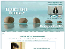 Tablet Screenshot of clairerich-therapy.co.uk